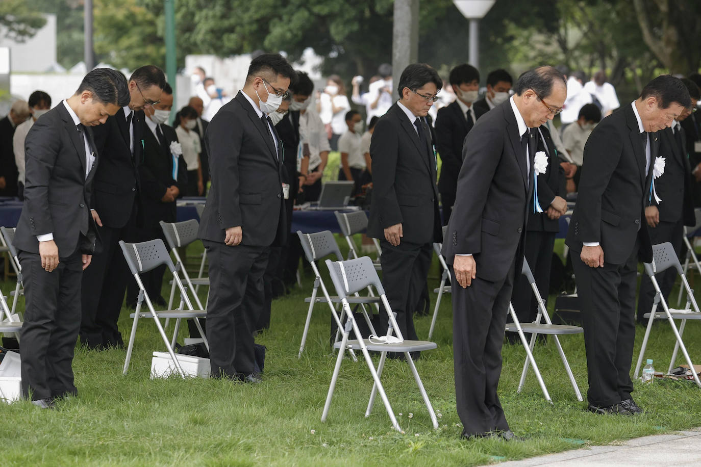 Fotos: Homenaje a las víctimas de la bomba atómica lanzada por EEUU en 1945