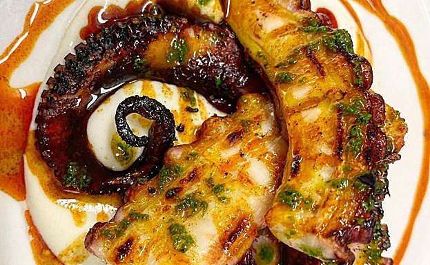 Pulpo a la parrilla.