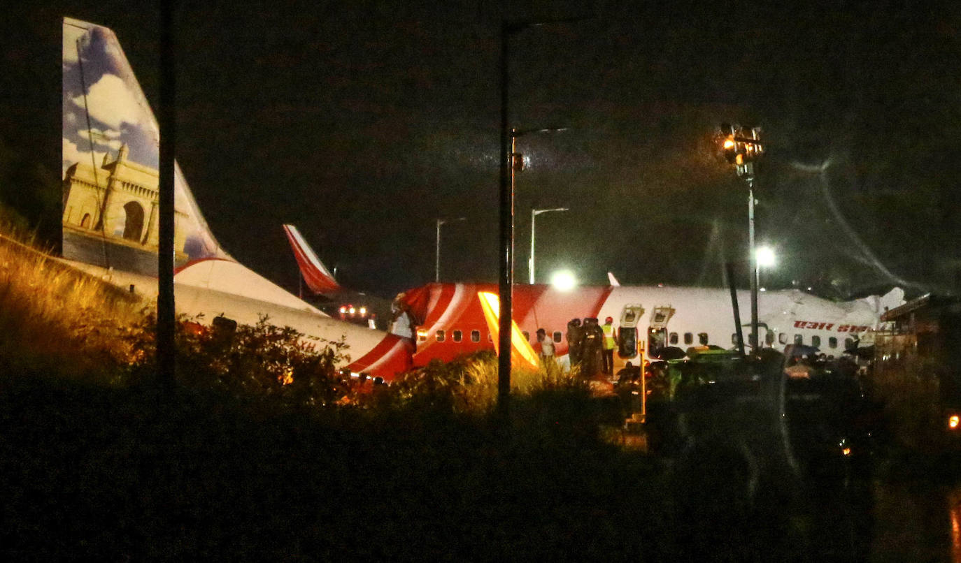 Fotos: Las imágenes más espectaculares del accidente del avión en India