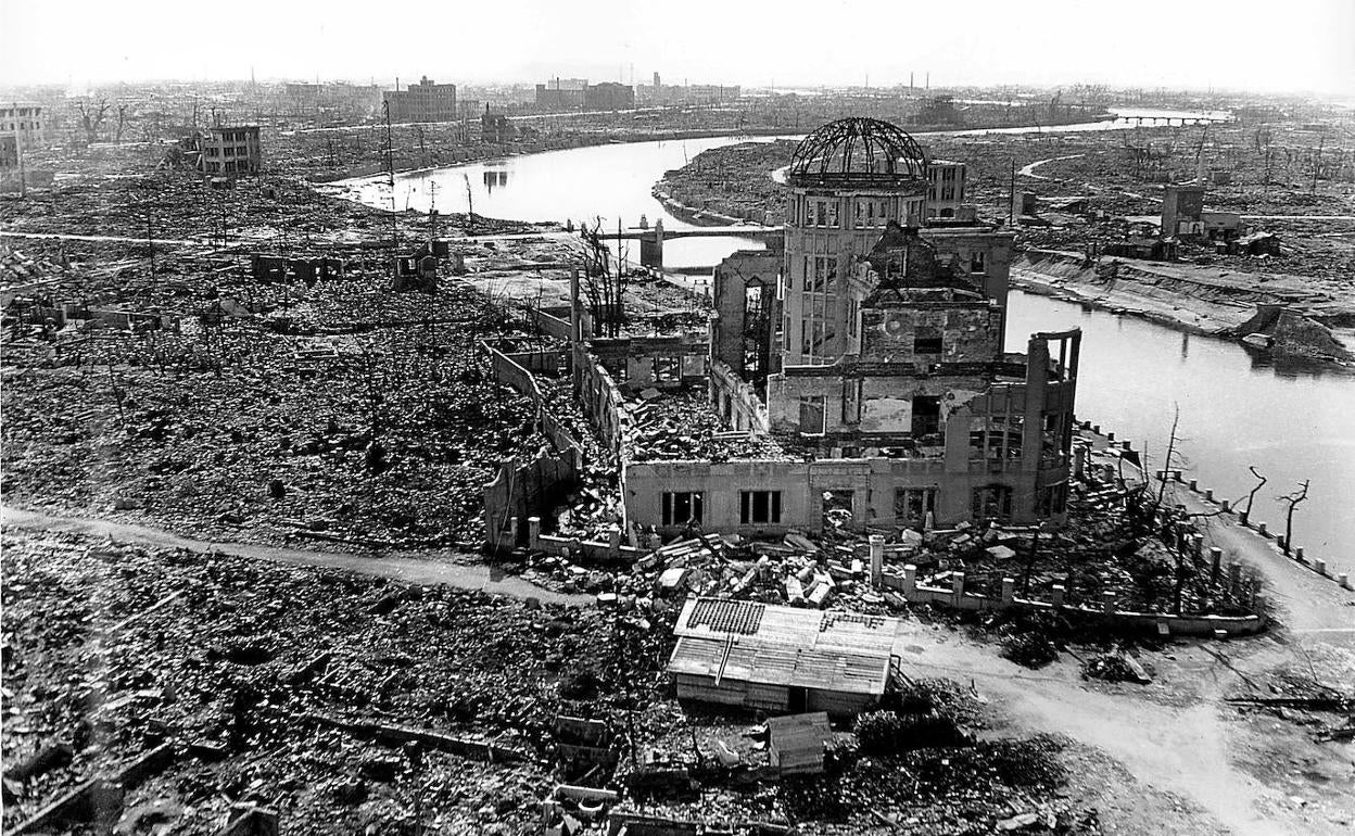 Devastación. Una imagen aérea muestra los destrozosen Hiroshima.