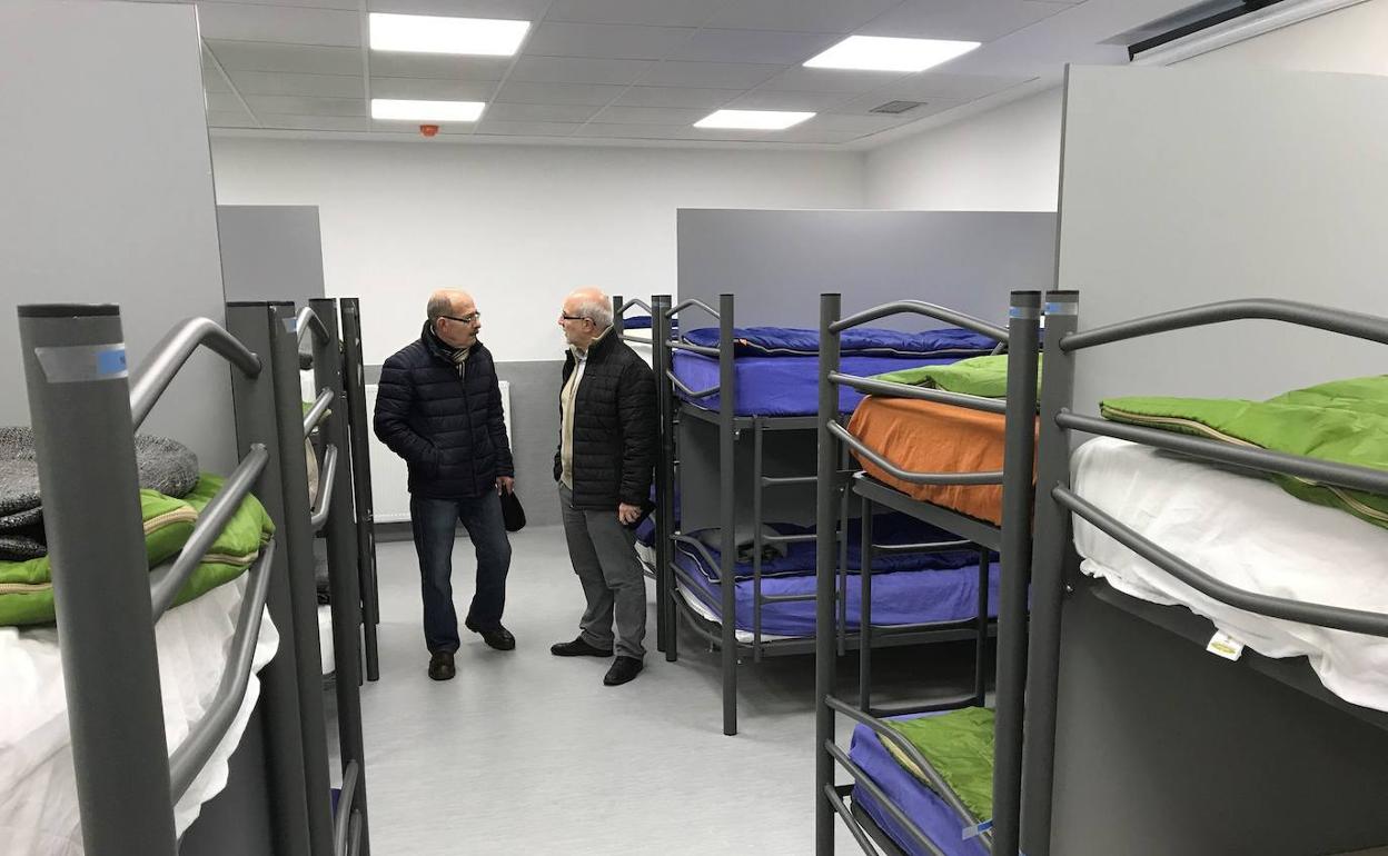 Interior del albergue para personas sin hogar de Barakaldo, abierto en febrero de 2018. 