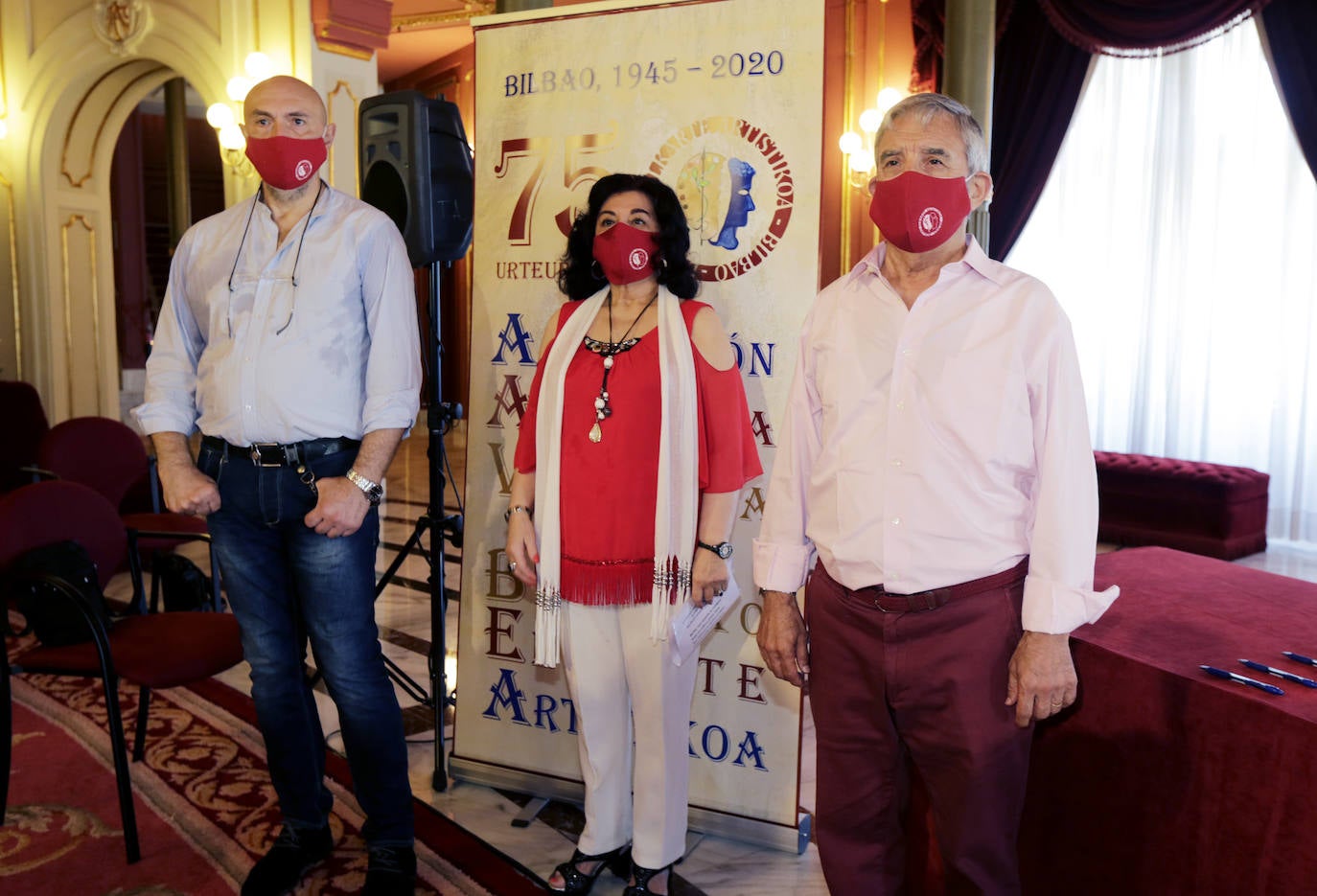 Marino Montero, Ibon Areso y José Mari Amantes. 