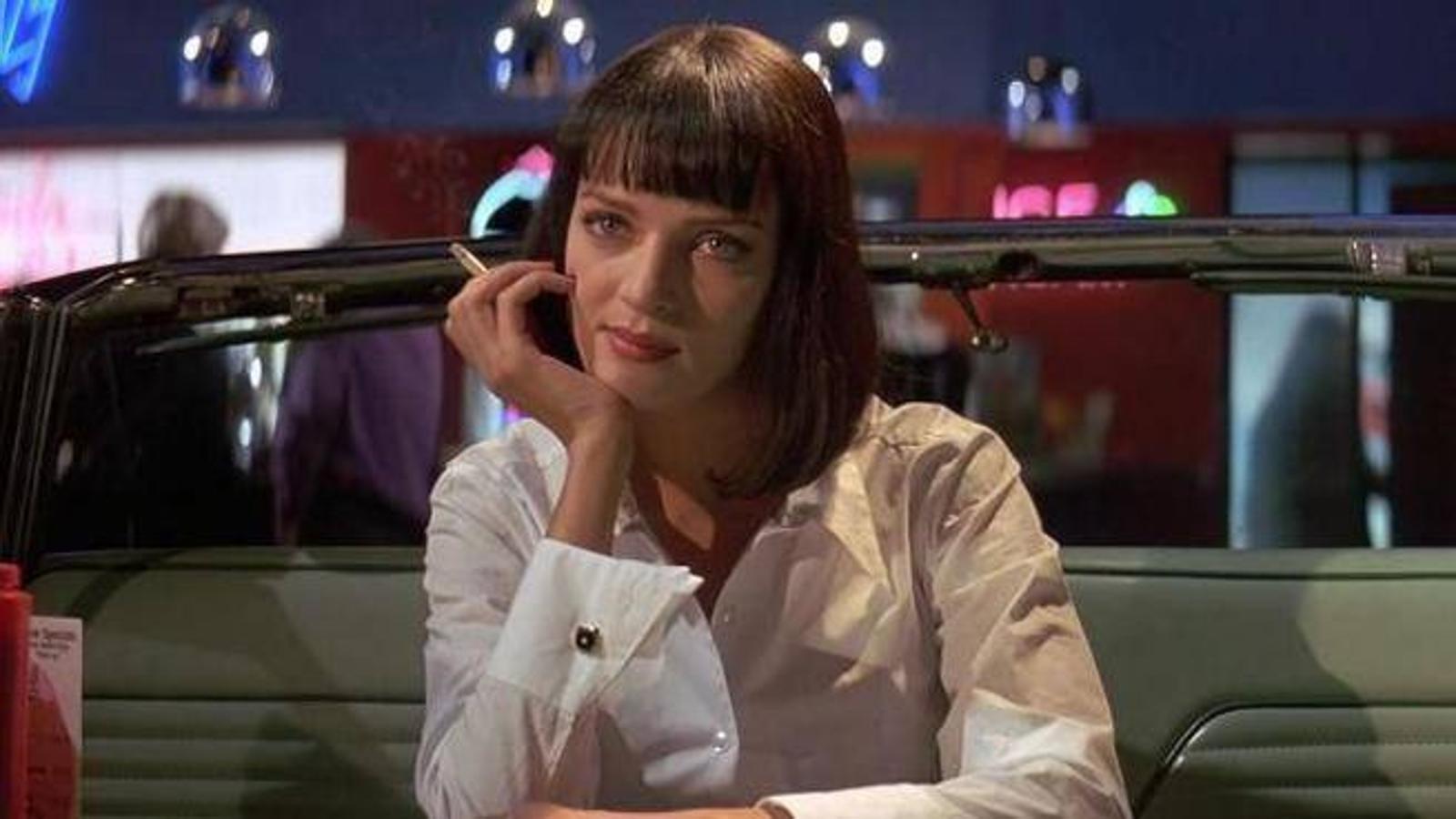 Bob escalado y con flequillo: El personaje interpretado por Uma Thurman en Pulp Fiction se convirtió en todo un icono de estilo en los noventa y hasta el día de hoy. Todo gracias a su estilo desenfadado y a su icónico corte de pelo 'bob' escalado (con la zona de la nuca más corta) y con flequillo recto.