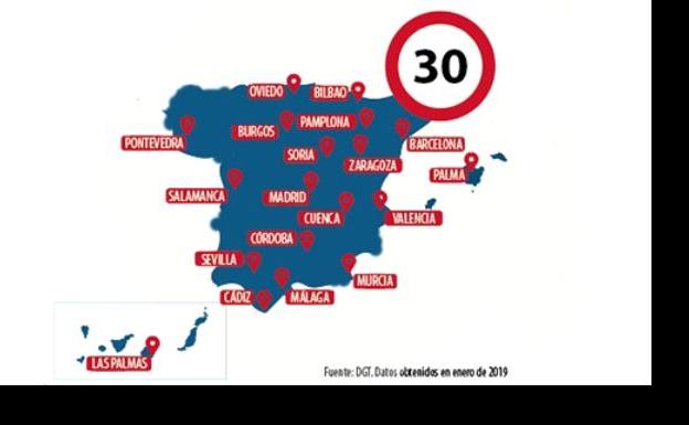 Bilbao se suma a otras 18 ciudades españolas con límite de velocidad de 30 km/h