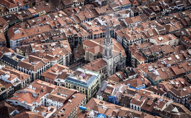 Vista aérea del Casco Viejo de la ciudad.