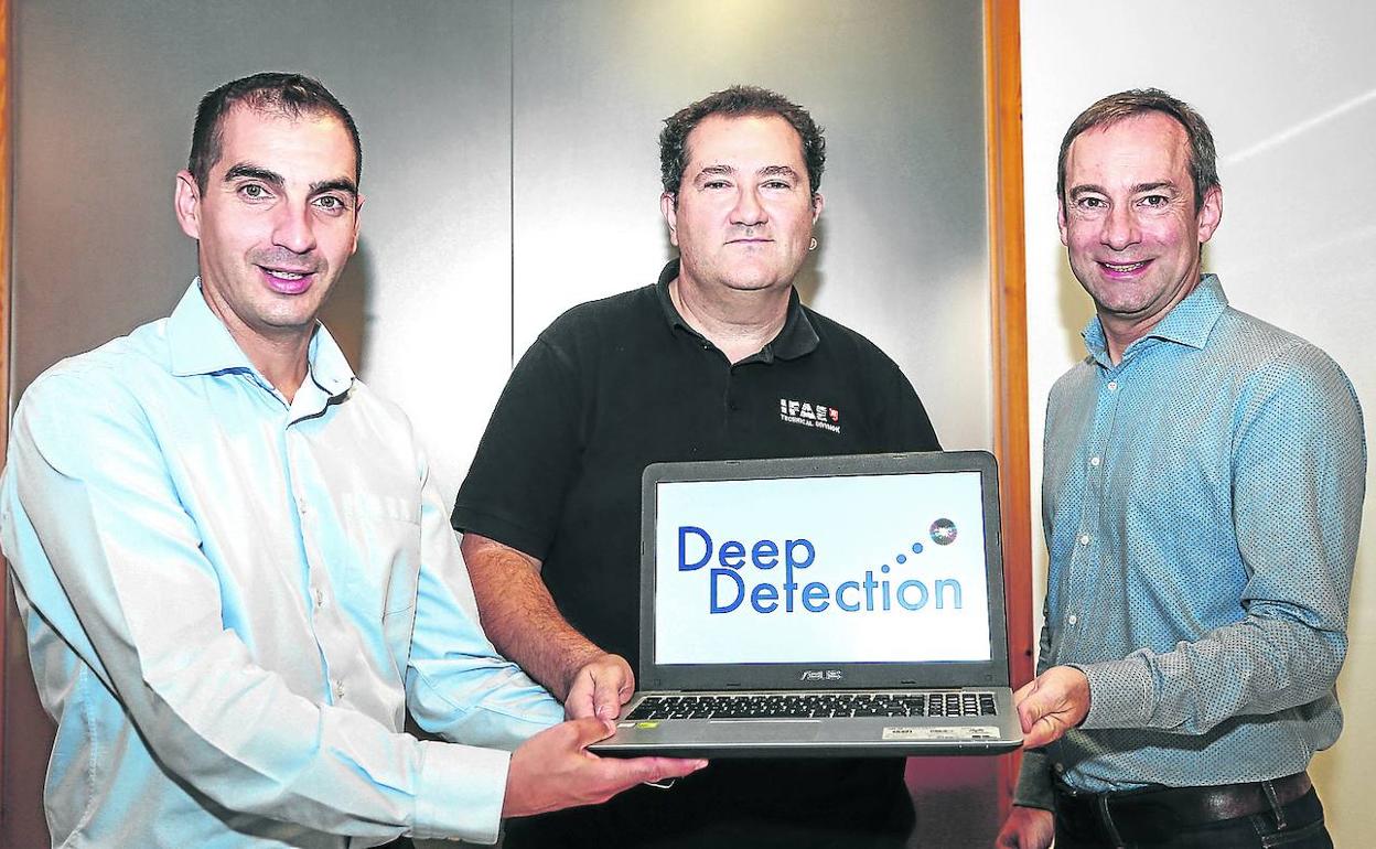 David Ciudad, José Gabriel Macías y Colin Burnham, tres de los fundadores de Deep Detection.
