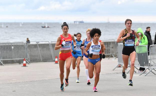 Elena Loyo, durante la carrera disputada en Gdynia, Poloniam este sábado.