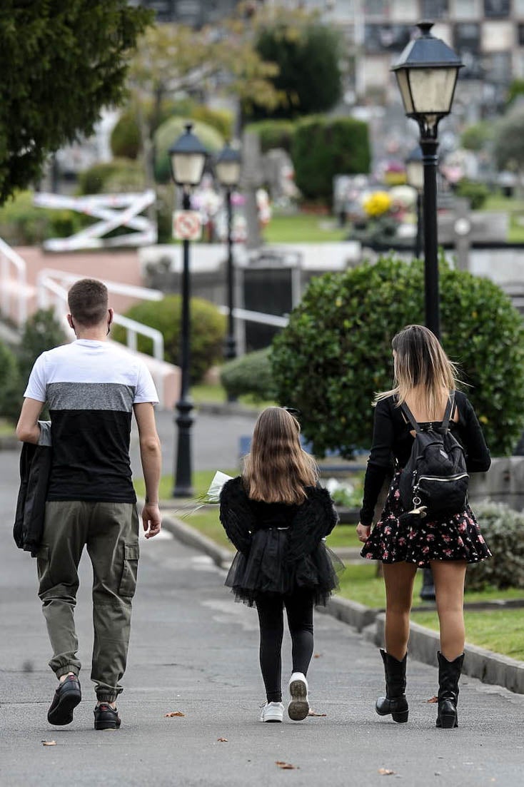 Cementerio de Portugalete, día de todos los santos de 2020, en estado de alarma por Coronavirus.