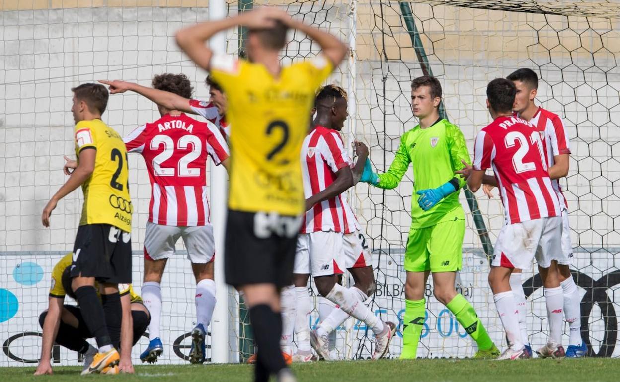 Agirrezabala tras detener un penalti en La Florida
