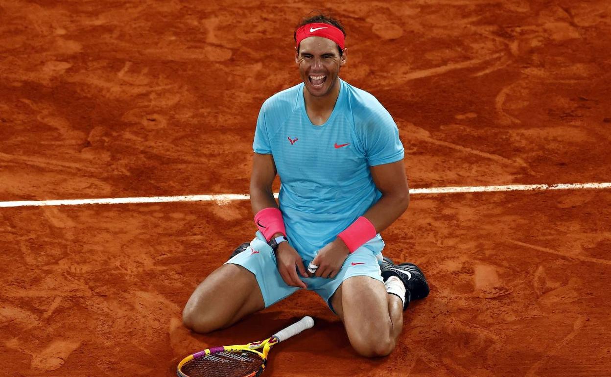 Rafa Nadal después de vencer en la reciente edición de Roland Garros. 
