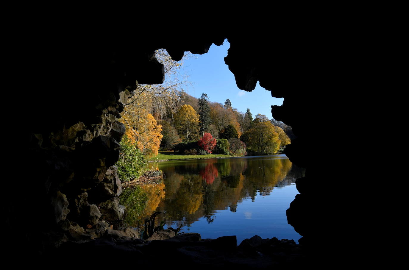 Jardines de Stourhead en Wiltshire, Gran Bretaña.