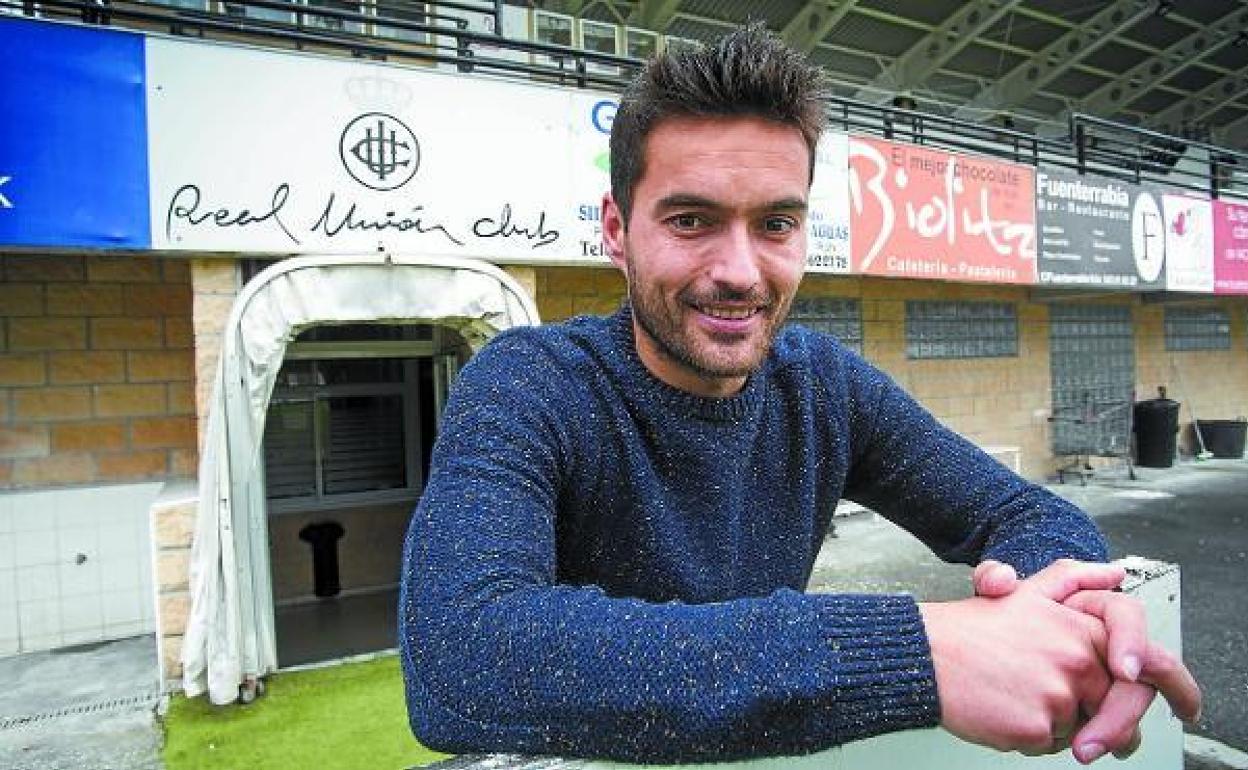 Dani Estrada durante su anterior etapa en el Real Unión 