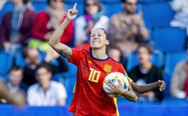 La madrileña celebrando un gol en el pasado Mundial de Francia celebrado en 2019.