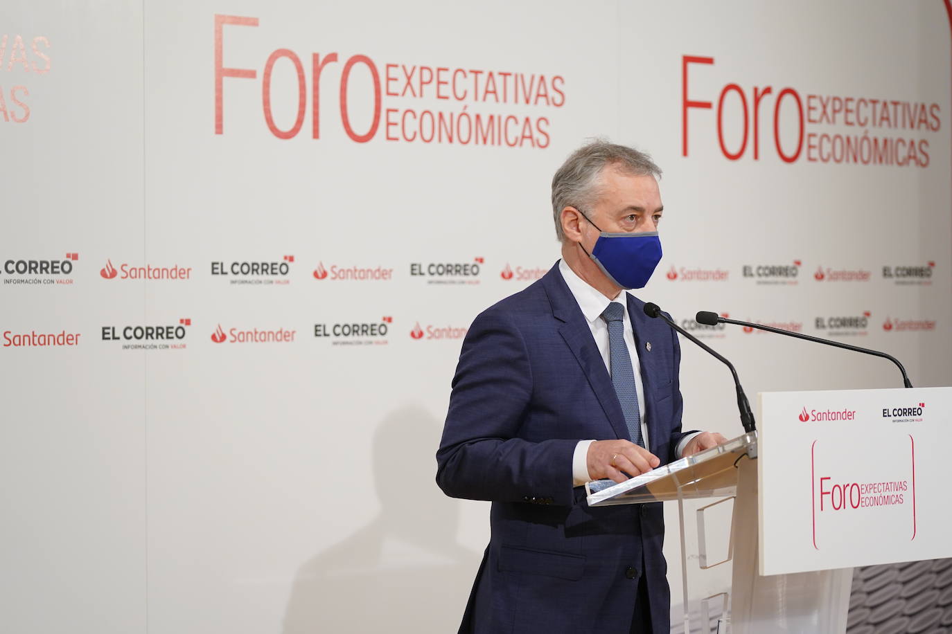 El lehendakari Iñigo Urkullu, durante su intervención.