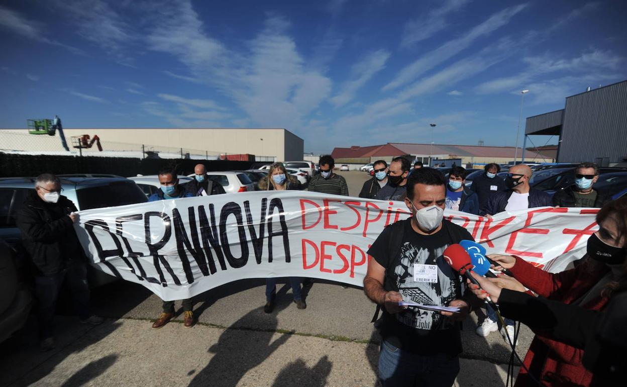 El presidente del comité de la planta de Aernnova en Berantevilla, cuando se anunció el ERE de extinción.