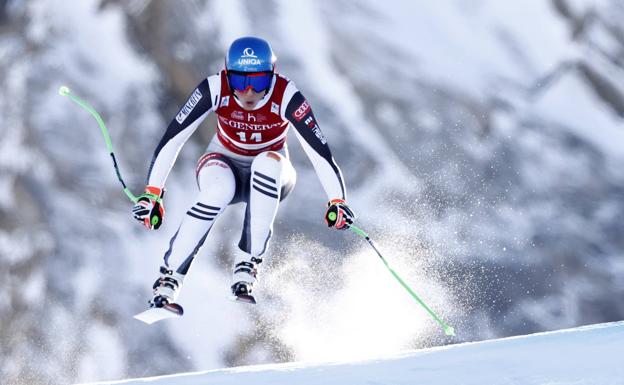 Petra Vlhova en la prueba francesa de la Copa del Mundo de esquí alpino.