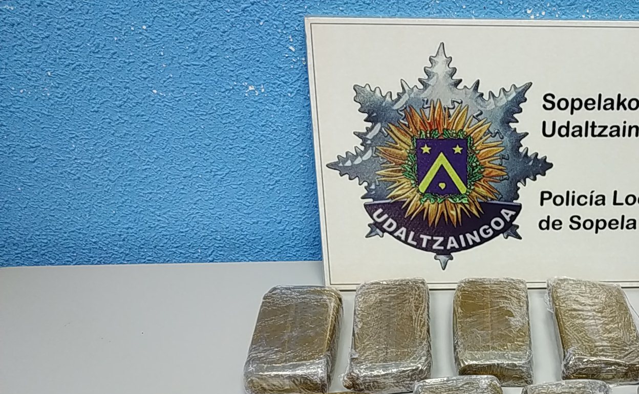 Incautan un kilo de hachís en un bar de Sopela