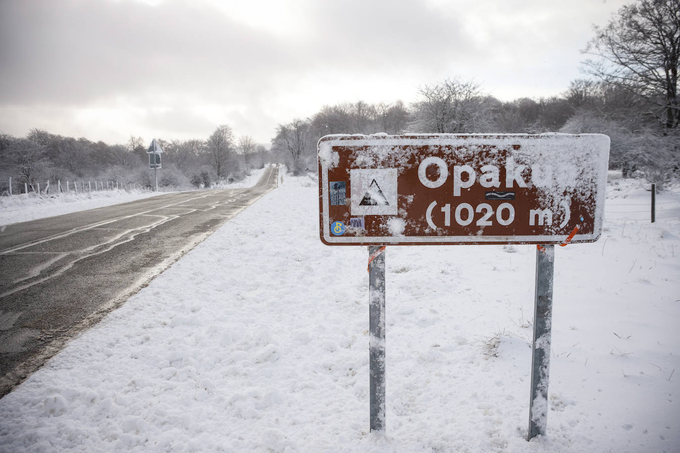 Fotos: Las imágenes que deja la nieve hoy en Álava