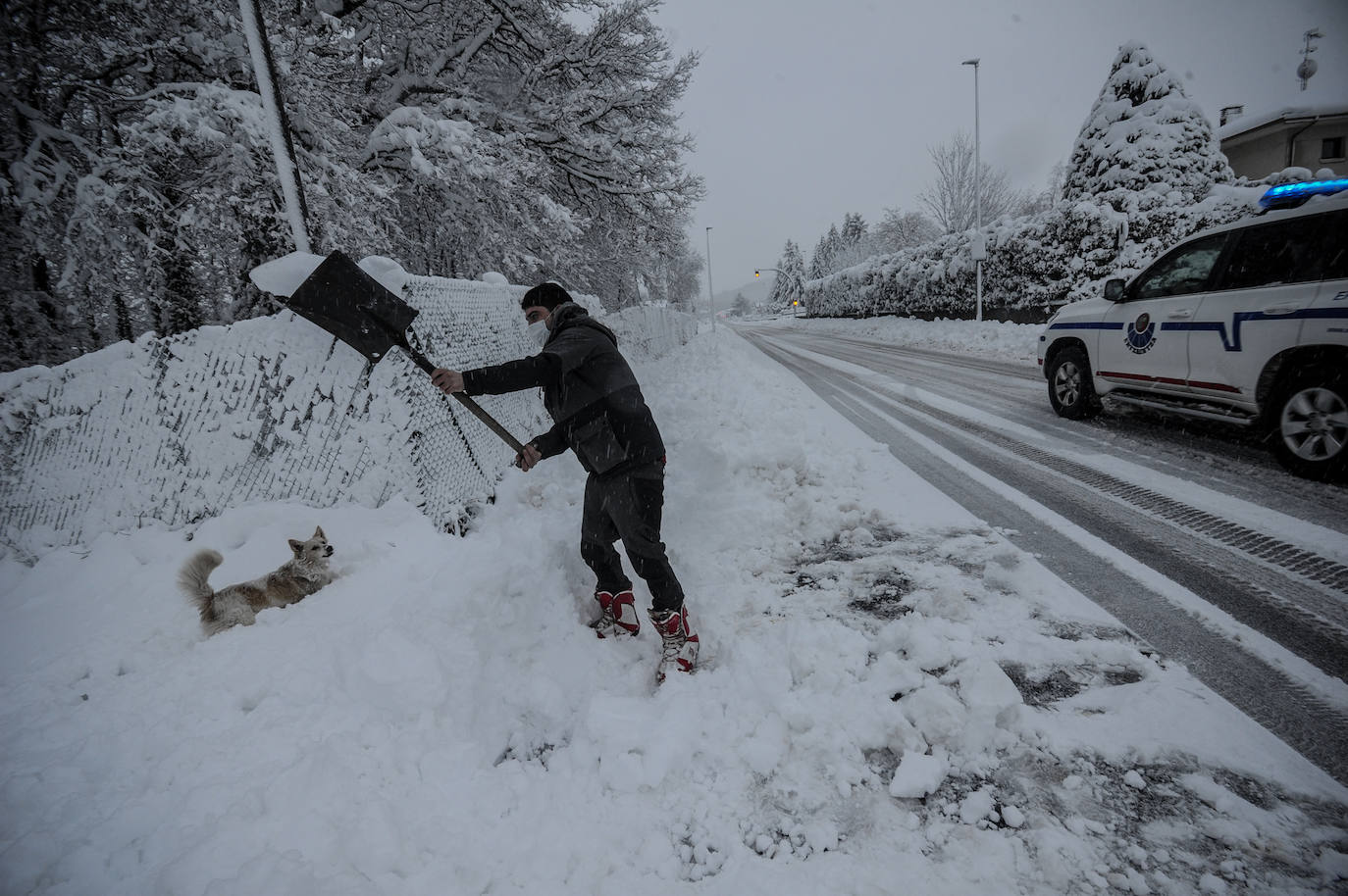 Fotos: Las imágenes del temporal a su paso por Álava