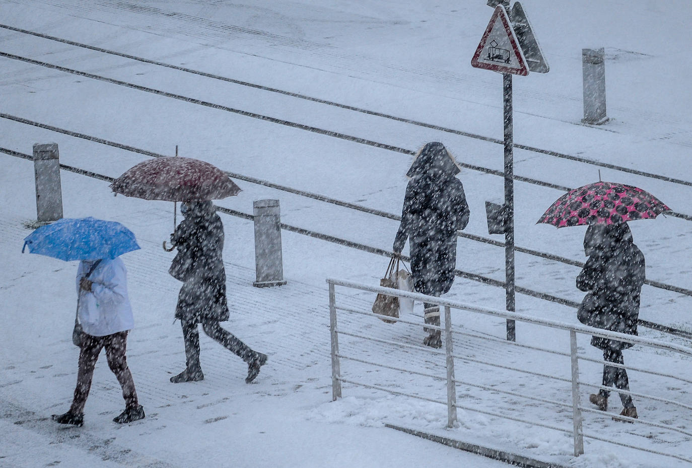 Fotos: La nieve vuelve a cubrir de blanco Álava