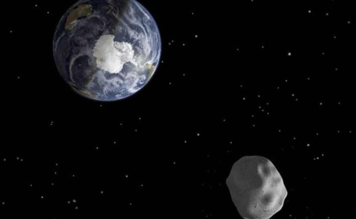 El asteroide '2012 DA14' en su aproximación a la Tierra en 2013.