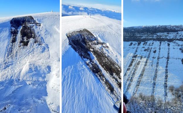 Imágenes tomadas por la Unidad de Vigilancia y Rescate de la Ertzaintza en el Gorbea y Sierra Salvada. 