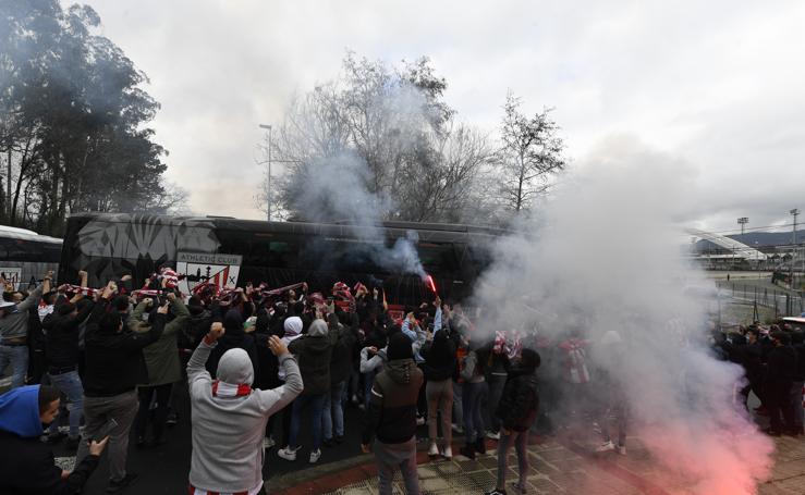 Recibimiento al Athletic en Lezama