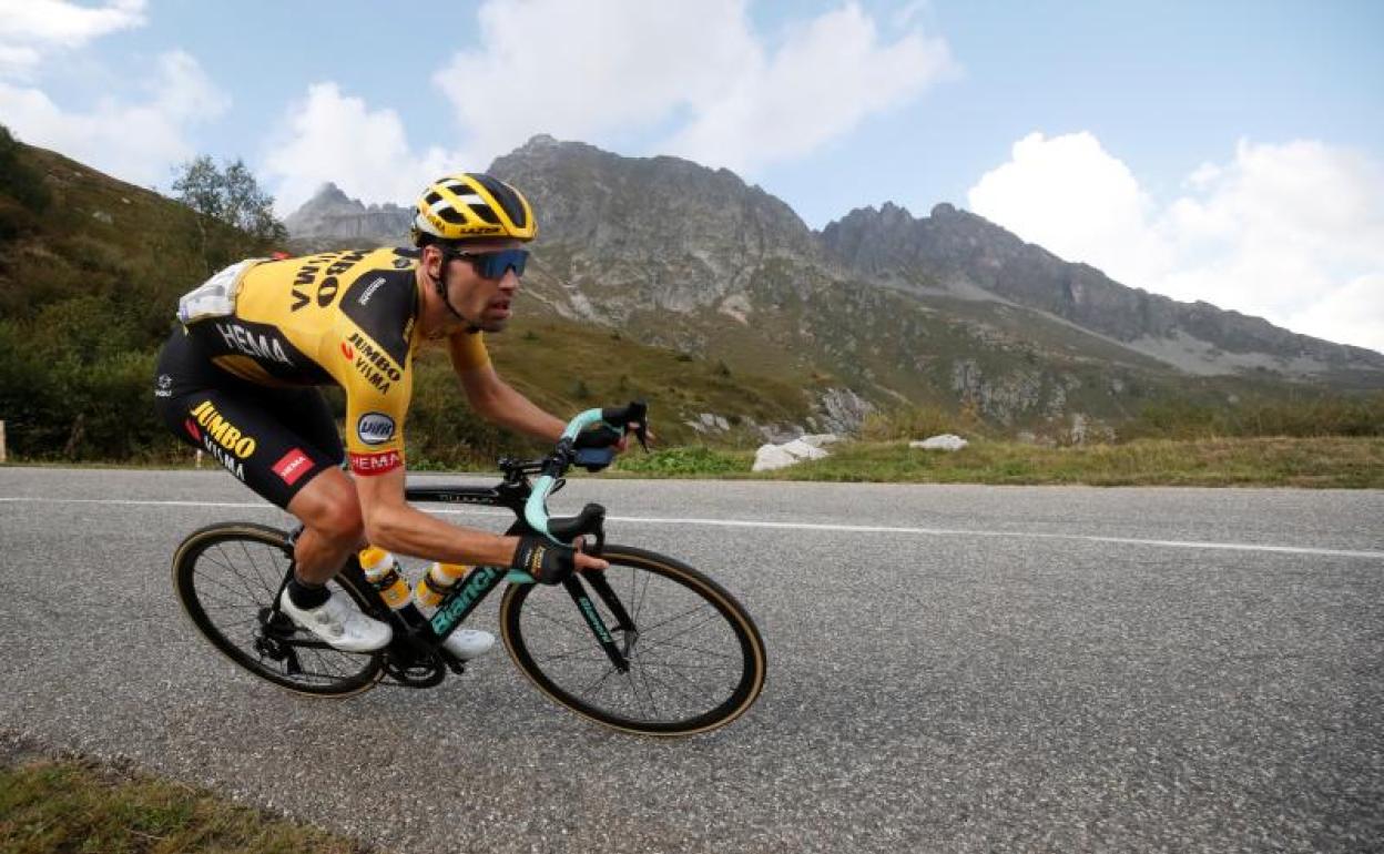 Tom Dumoulin, en una etapa del último Tour de Francia. 