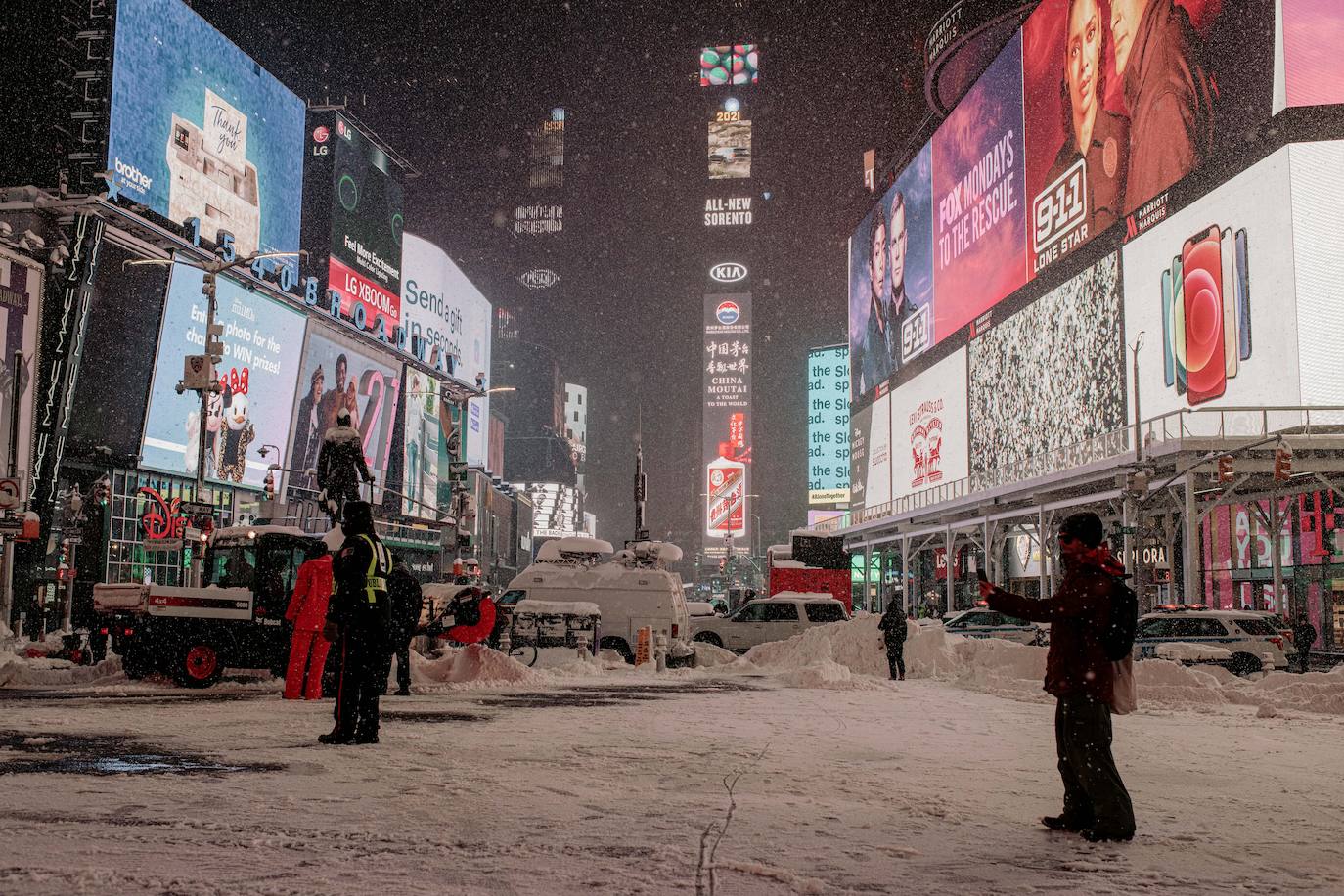 Fotos: La primera gran nevada del año en Nueva York
