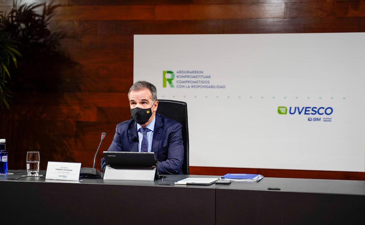 José Ramón Fernández de Barrena, director general de la compañía, en la presentación de los resultados del ejercicio 2020