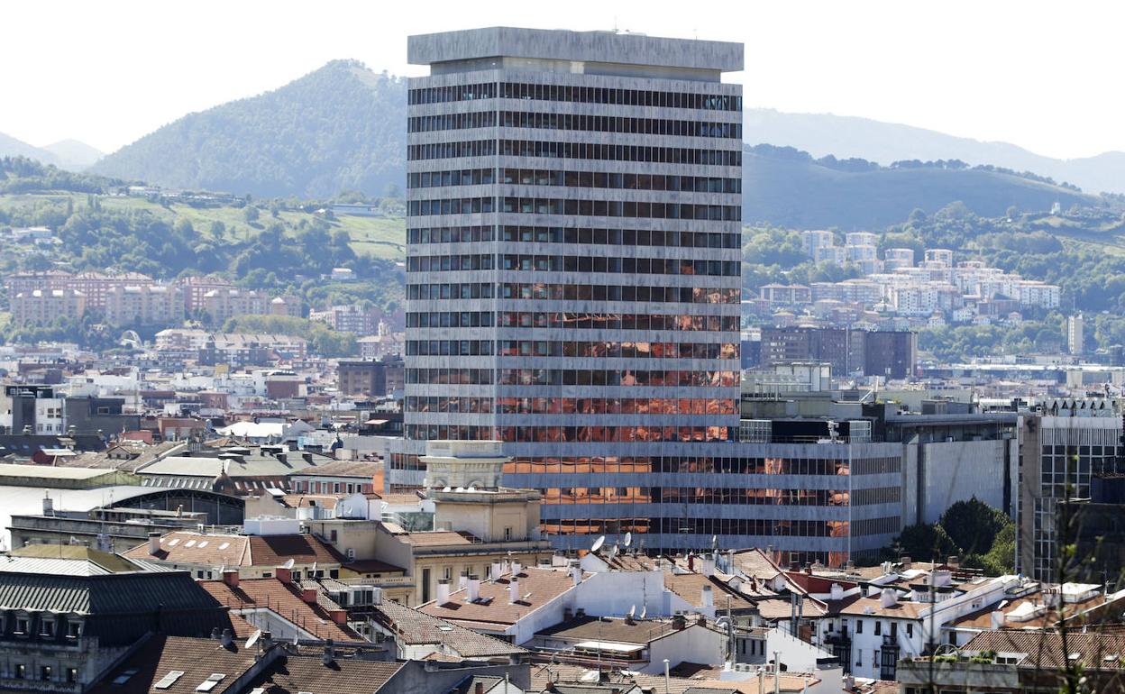 Vista de la Torre Bizkaia, donde se ubicará el centro de emprendimiento. 