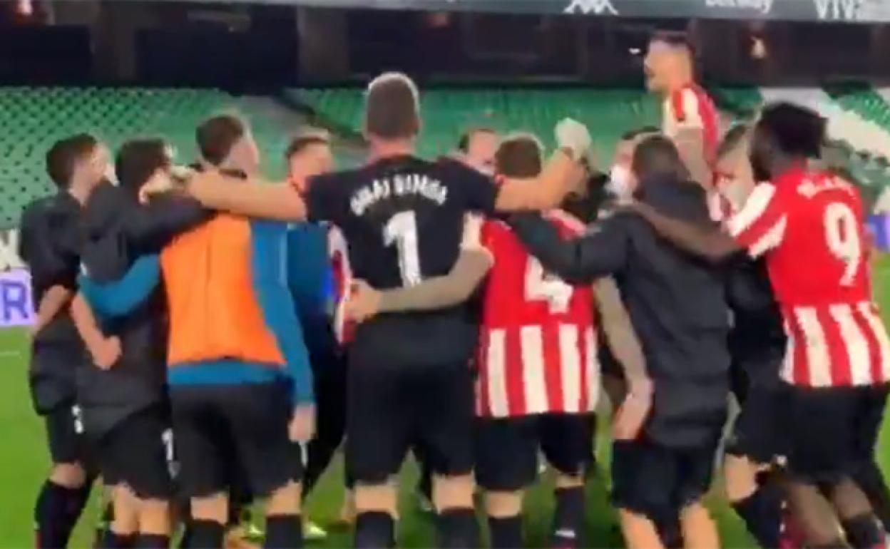 La celebración del Athletic el pase a semifinales de la Copa