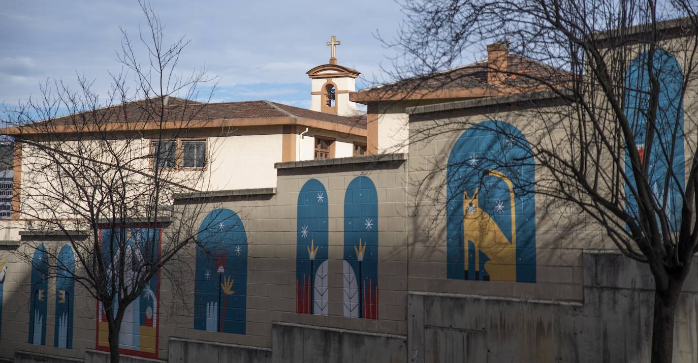 Así es el mural del convento de Zabala. 