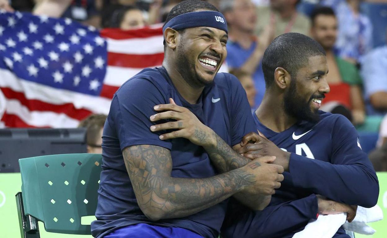 Melo eta Irving, AEBeko selezioarekin.