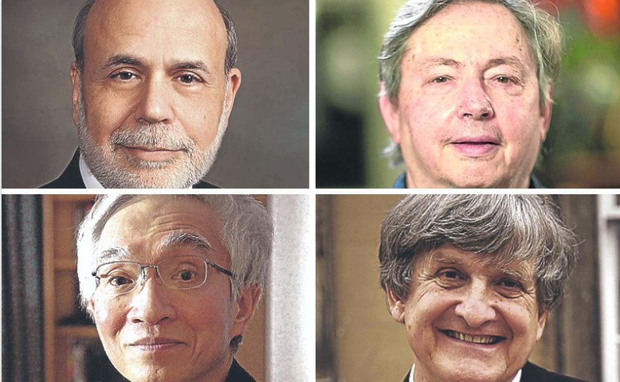 Ben Bernanke, Mark Gertler, Nobuhiro Kiyotaki y John Moore.