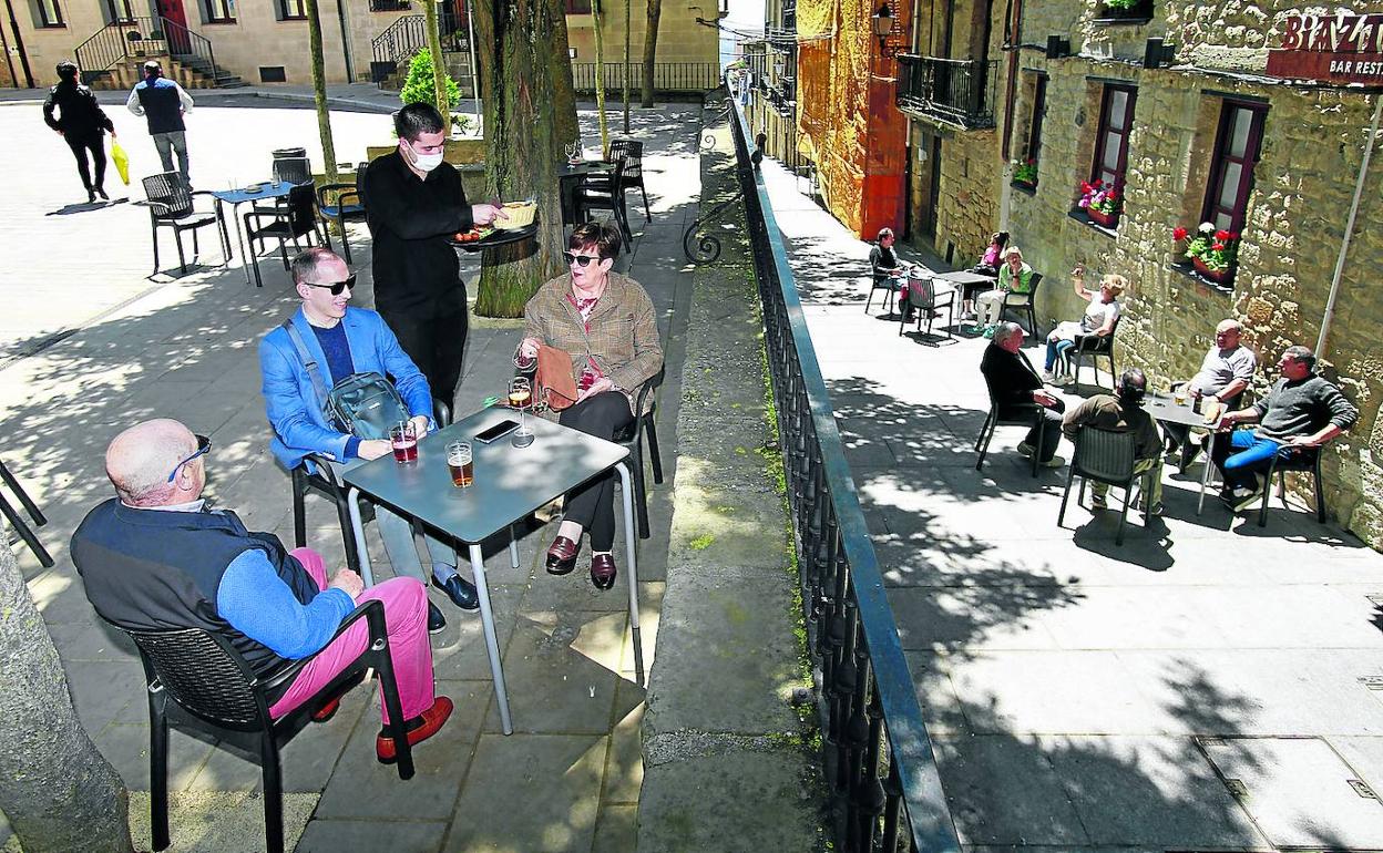 Laguardia es uno de los rincones que prevé visitantes tras la recuperación, a partir de hoy, de la libre movilidad dentro de Euskadi. 