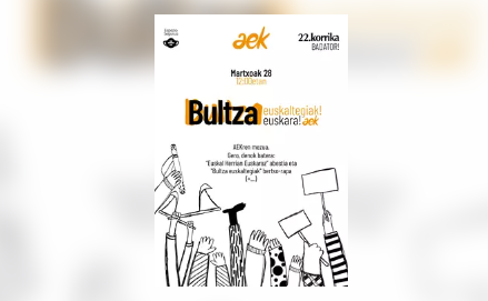 AEK-k 80 ekitaldi baino gehiago egingo ditu igandean, «aurten ere euskararen lekukoa kalean egon dadin»