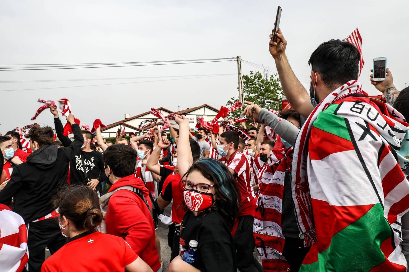 Fotos: Gran despedida a los jugadores del Atheltic en Lezama