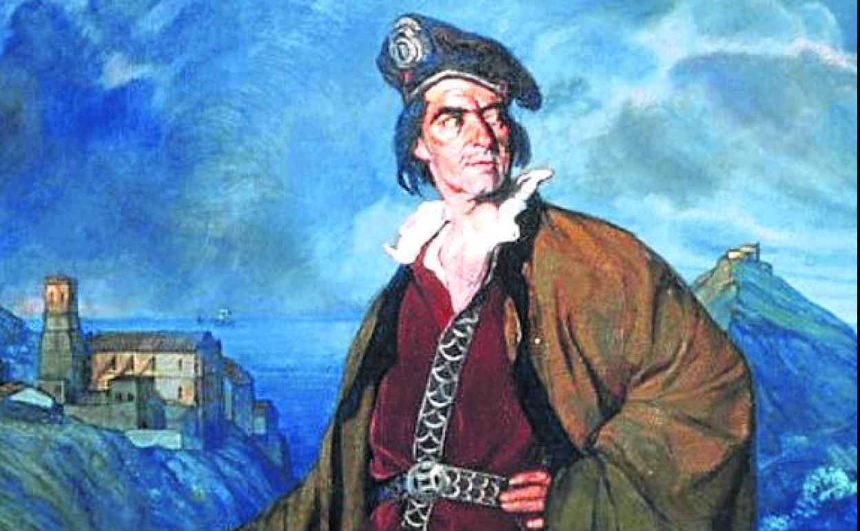 Elcano en el retrato que le hizo Ignacio Zuloaga.