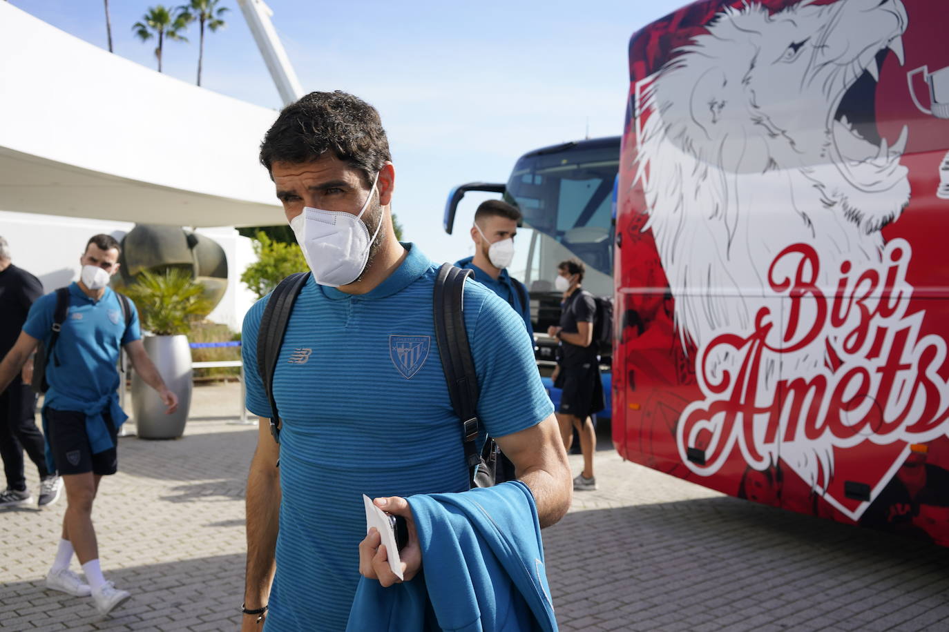 Fotos: Los jugadores rojiblancos ya regresan a Bilbao