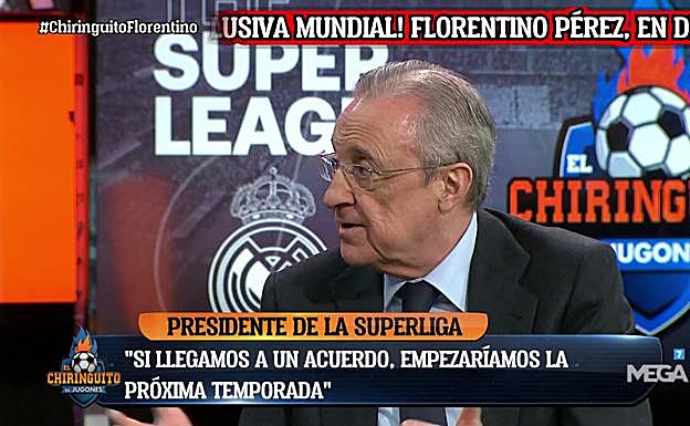Florentino Pérez, presidente de la Superliga: «Venimos a salvar el fútbol»