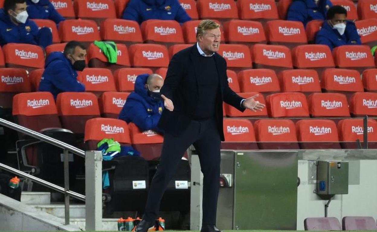 Ronald Koeman, durante el partido contra el Getafe. 