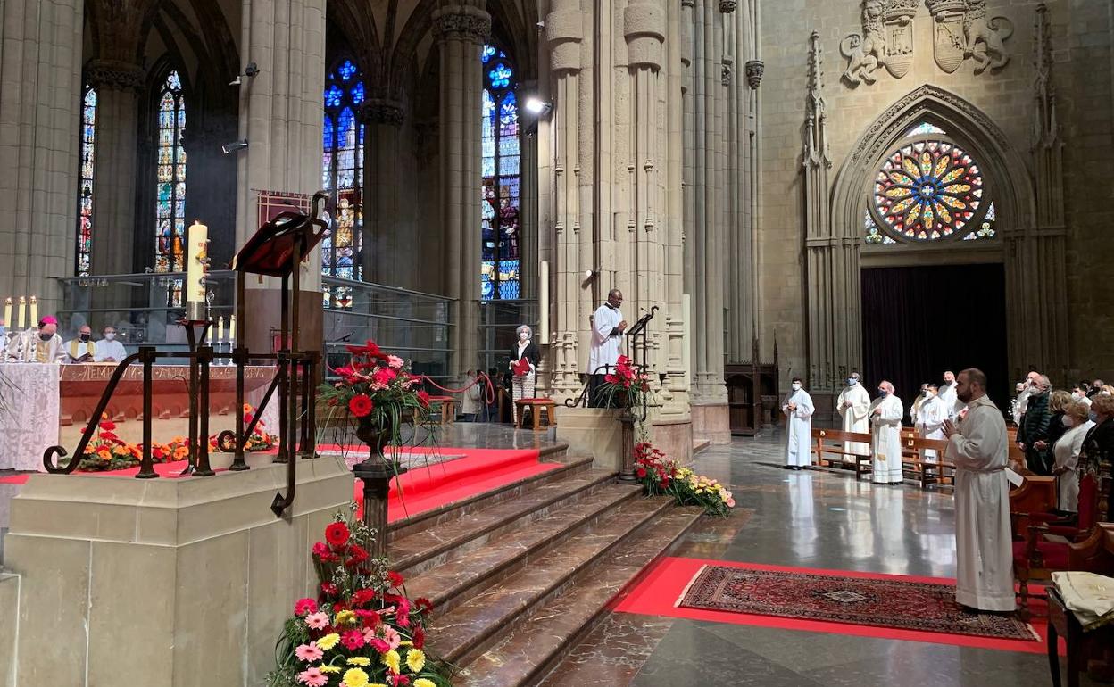 Un momento de la homilía celebrada en la Catedral Nueva.