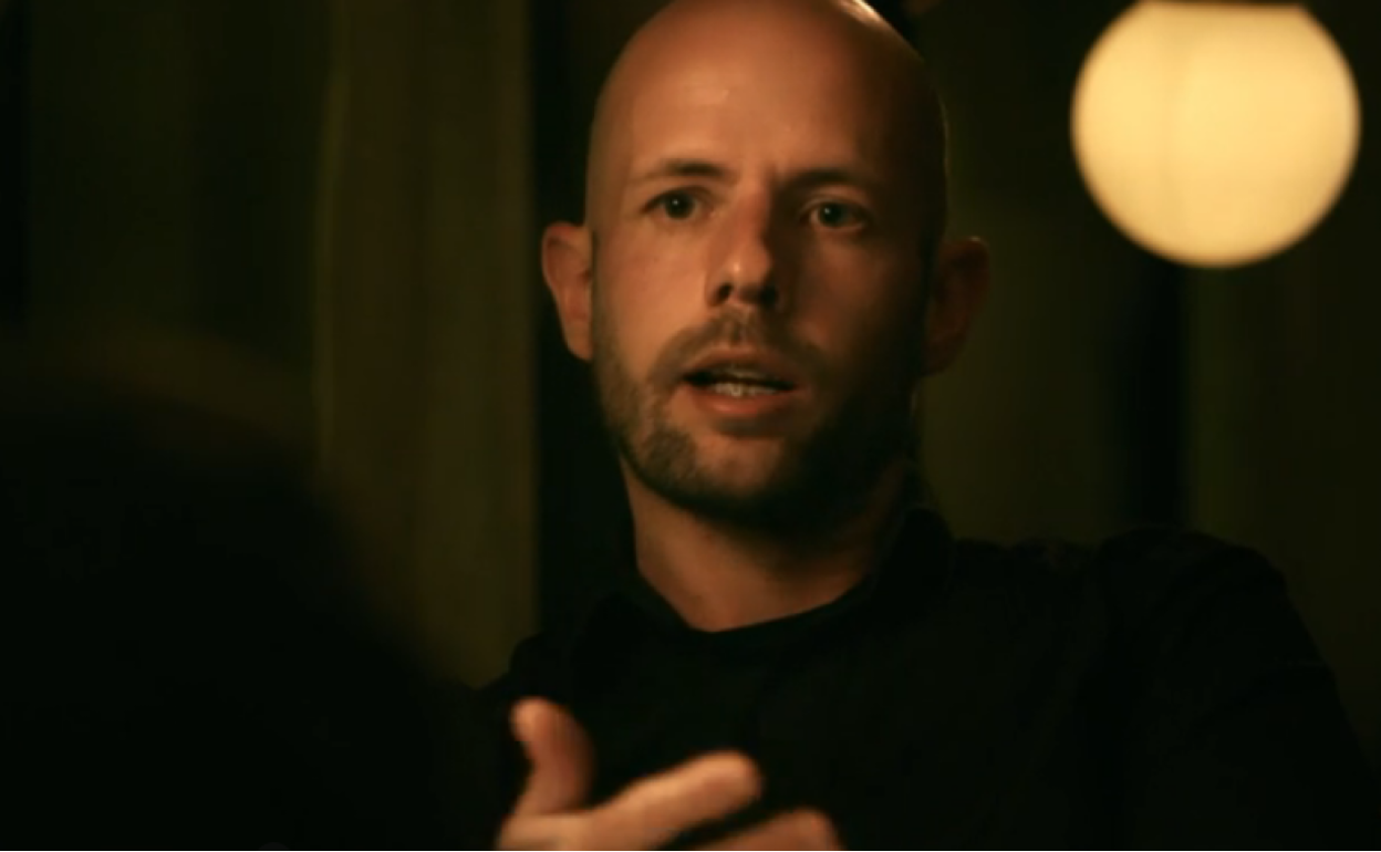 El neonazi arrepentido, durante la entrevista con Jordi Évole.