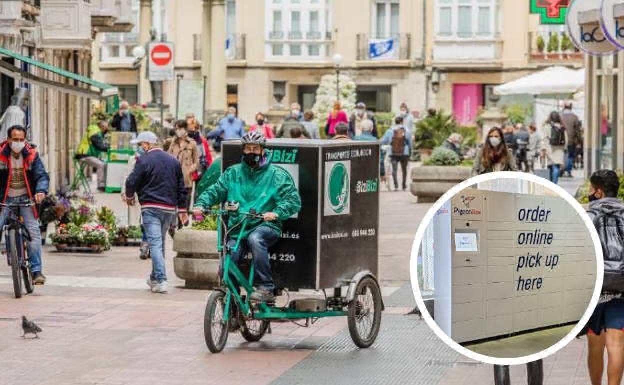 BiziBizi es una de las empresas que desde 2017 realiza reparto en bicicleta en Vitoria.