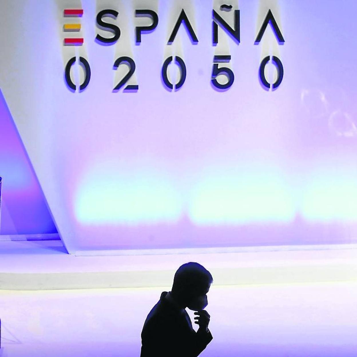 Escenario de la presentación en Madrid del proyecto 'España 2050'. 