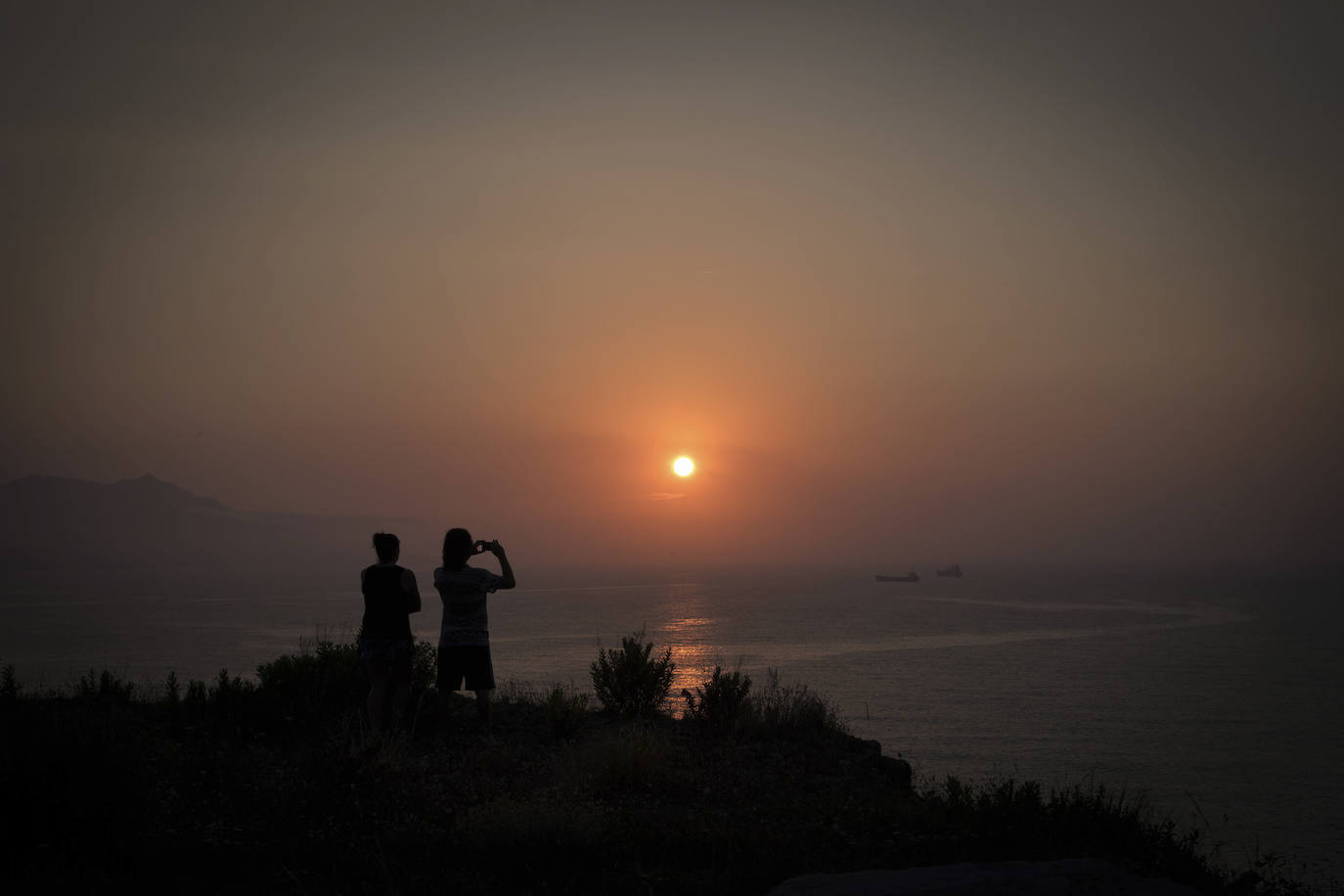 Puesta de sol desde Punta Lucero, Zierbena. 