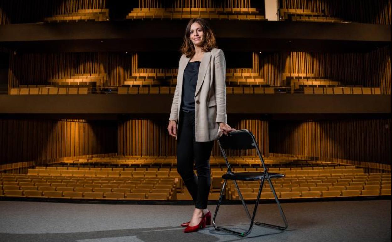 Maider Etxebarria, en el auditorio María de Maeztu del Palacio Europa.