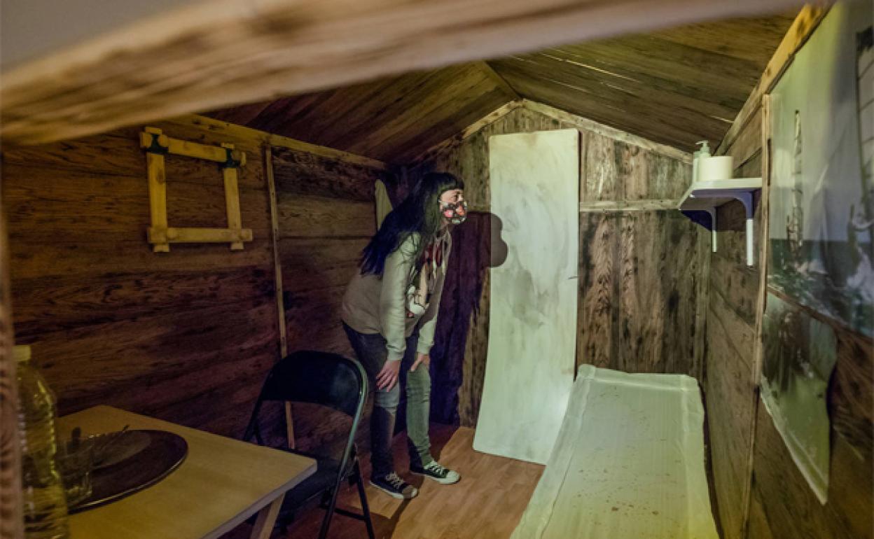 Reproducción del zulo donde estuvo secuestrado 532 días el funcionario de prisiones José Antonio Ortega Lara.