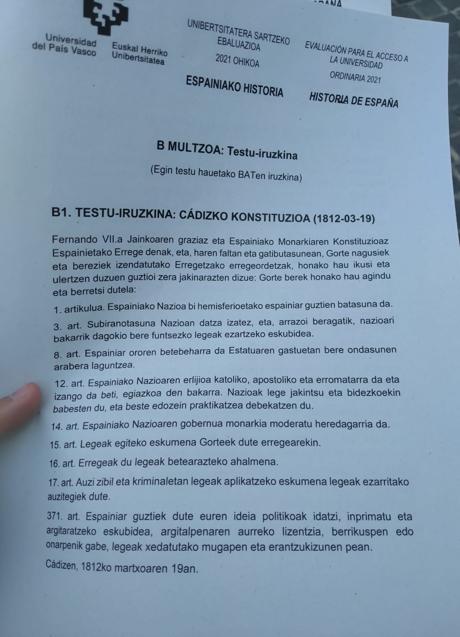 Imagen - Uno de los temas propuestos en Historia.